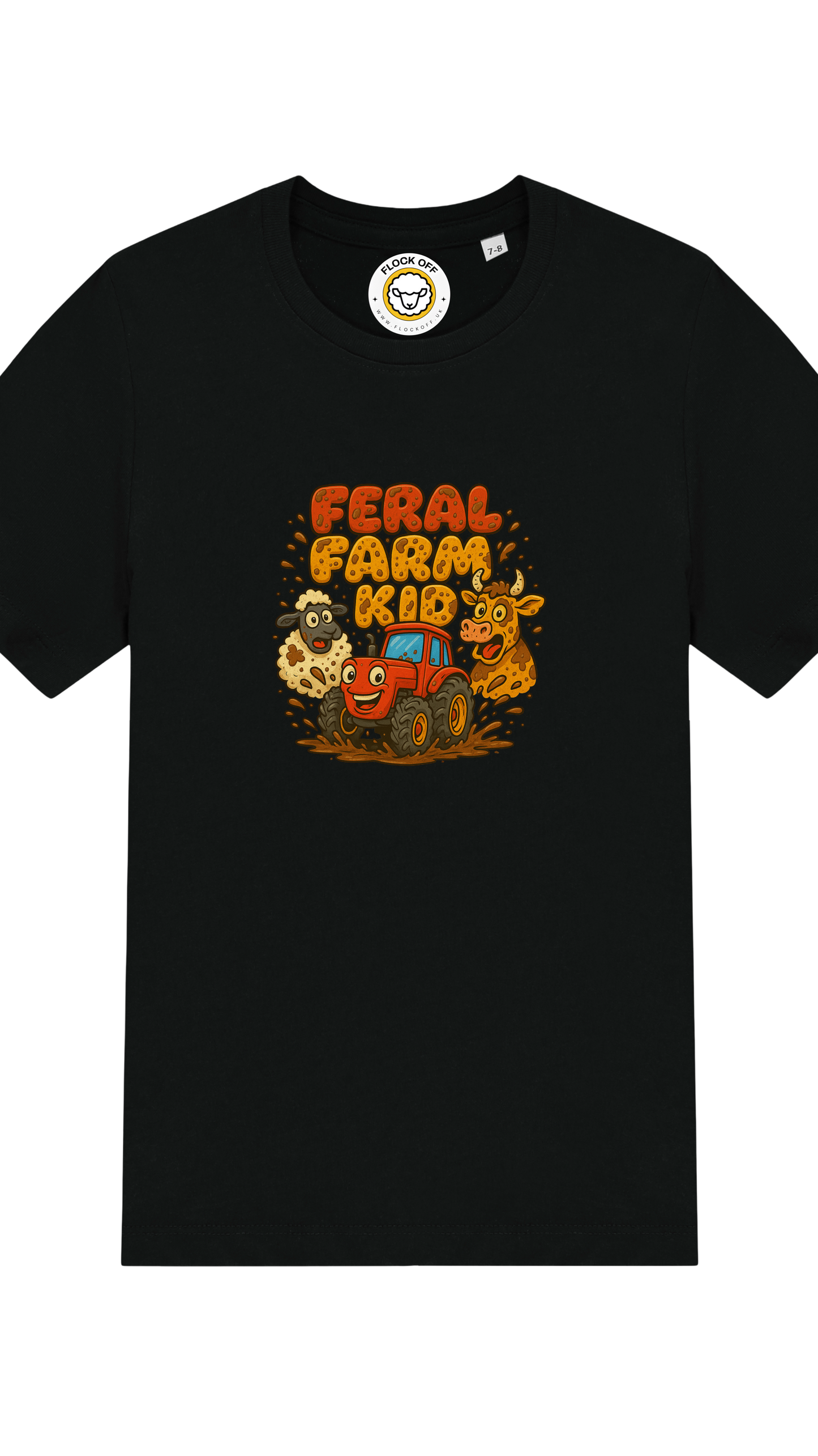 Official Flock Off Kids T-Shirt - Feral Farm Kid Splosh