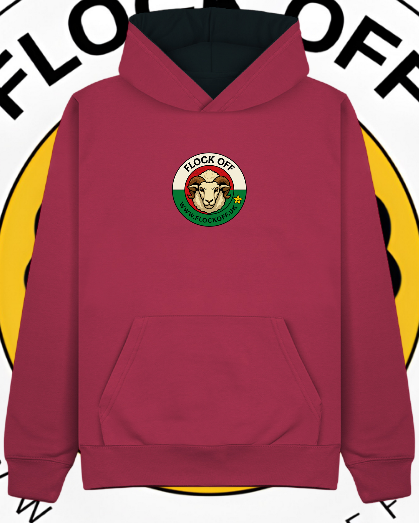 Official Flock Off Premium Hoodie W73 Welsh Style