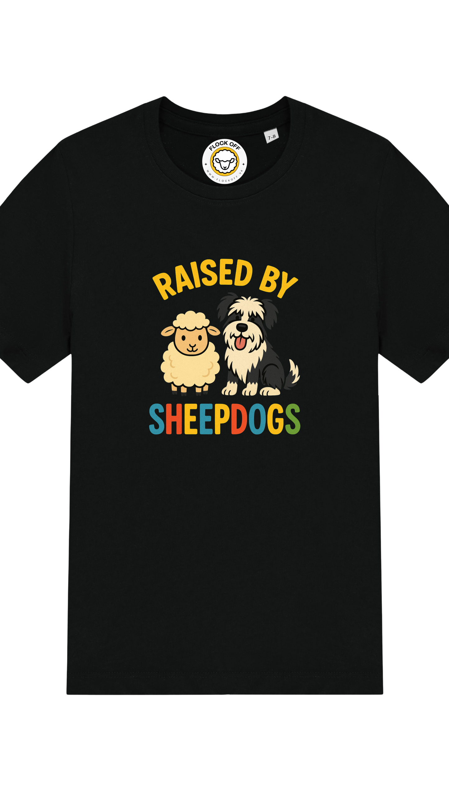 Official Flock Off Kids T-Shirt - Raised By Sheepdogs