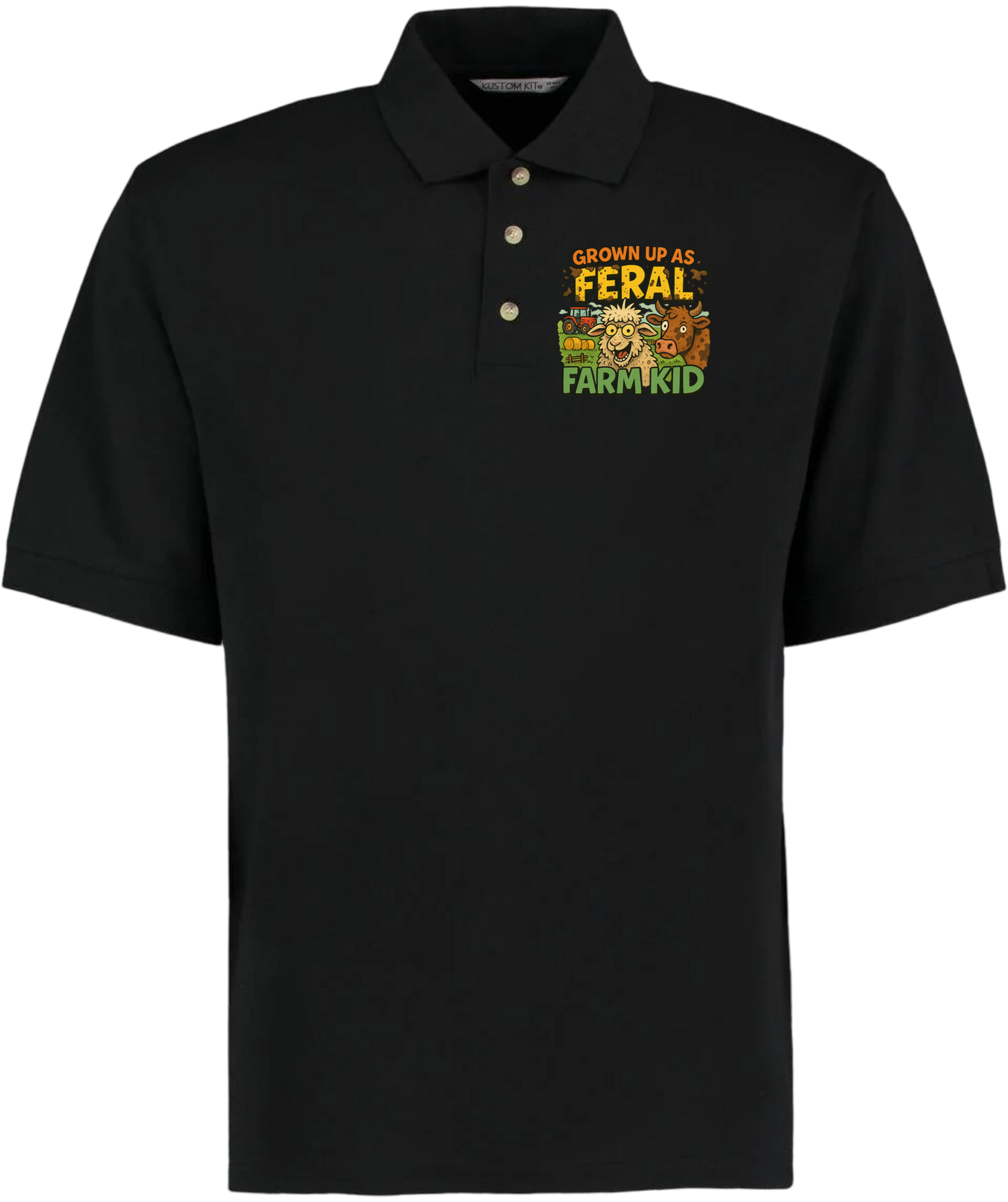 Grown Up As A Feral Farm Kid Polo Shirt
