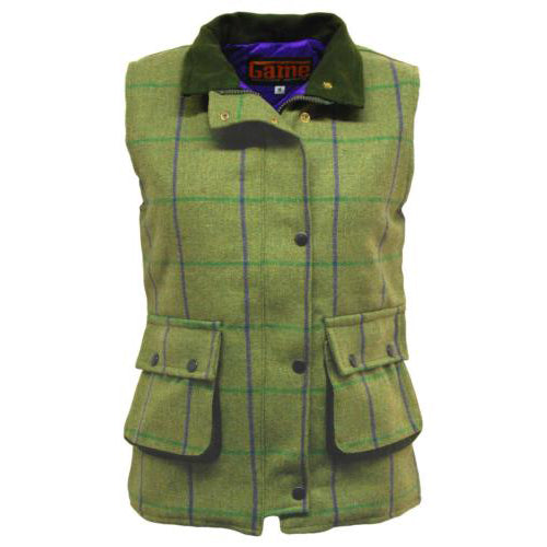 Ladies Game Ruby/Abby Tweed Gilet