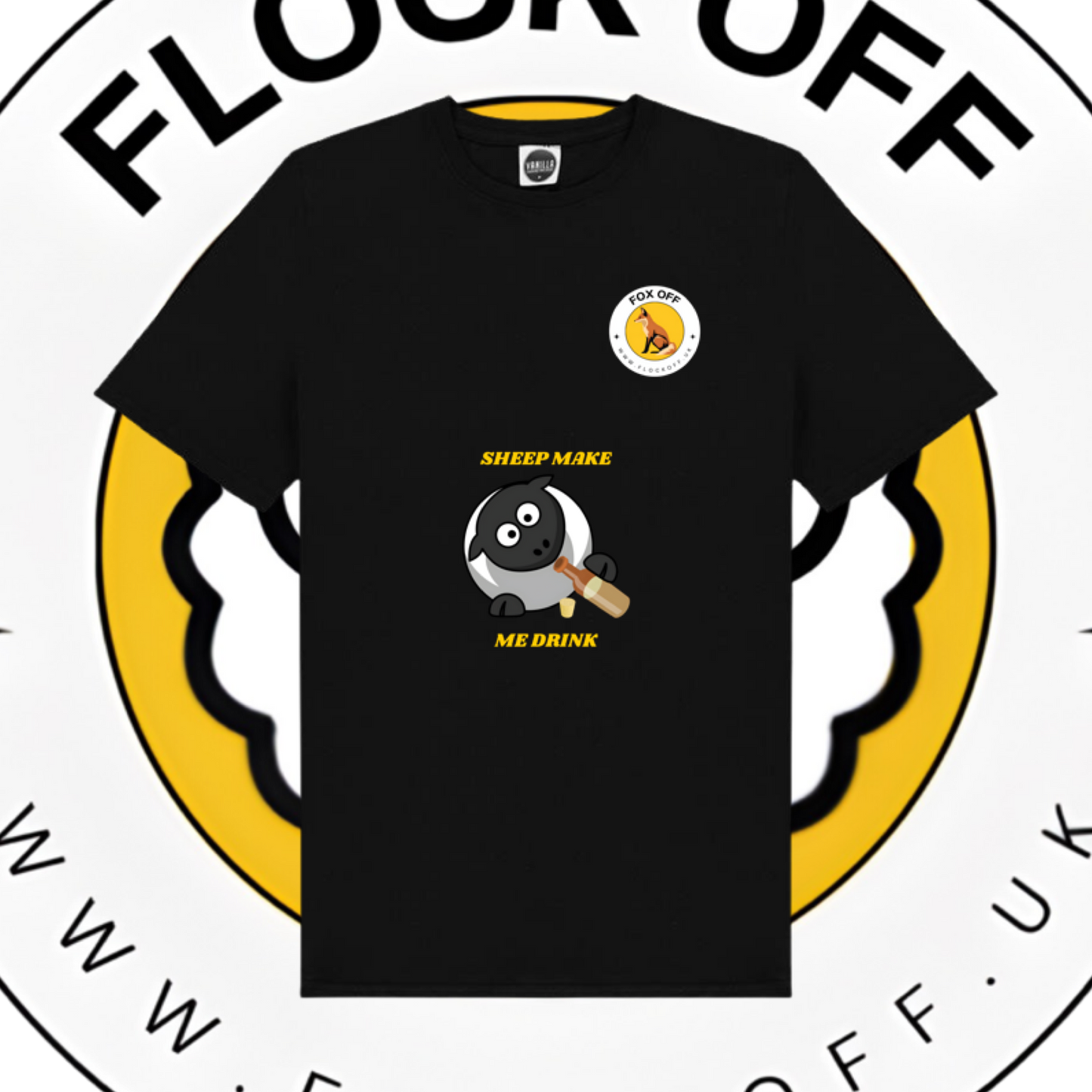 Official Fox Off T-Shirt - Sheep Make Me Drink