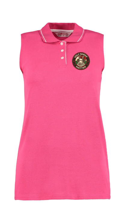 Official Flock Off Ladies Sleeveless Polo Shirt - All Designs