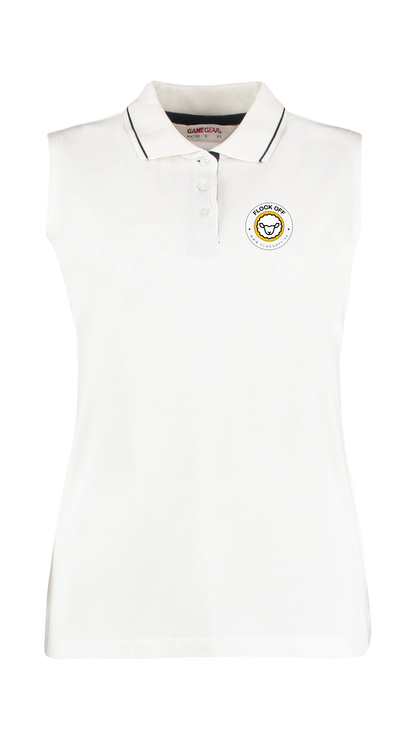Official Flock Off Ladies Sleeveless Polo Shirt - All Designs