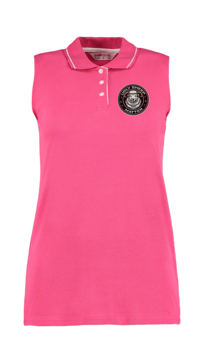 Official Flock Off Ladies Sleeveless Polo Shirt - All Designs