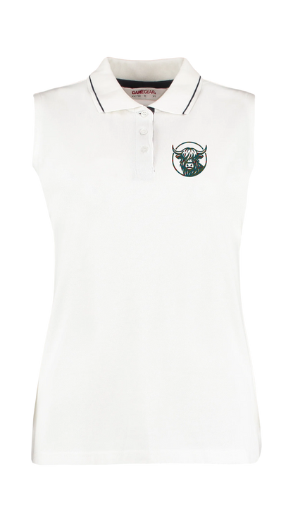 Official Flock Off Ladies Sleeveless Polo Shirt - All Designs